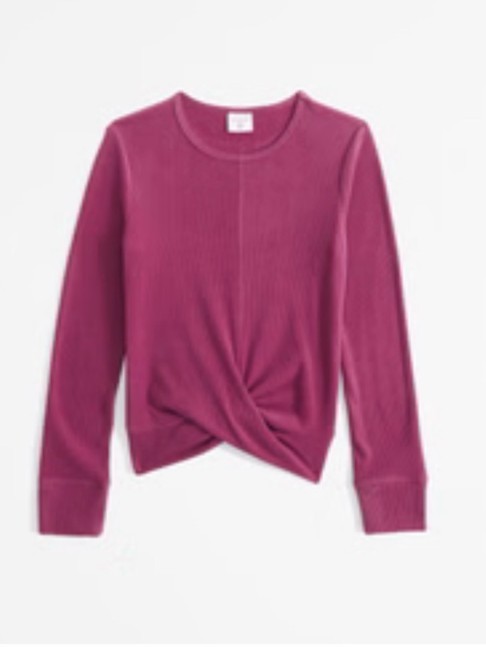 Abercrombie Kids Girls long-sleeve twist-front rib tee Size 11/12